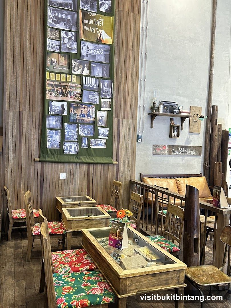 Cafe Interior with Vintage Photos