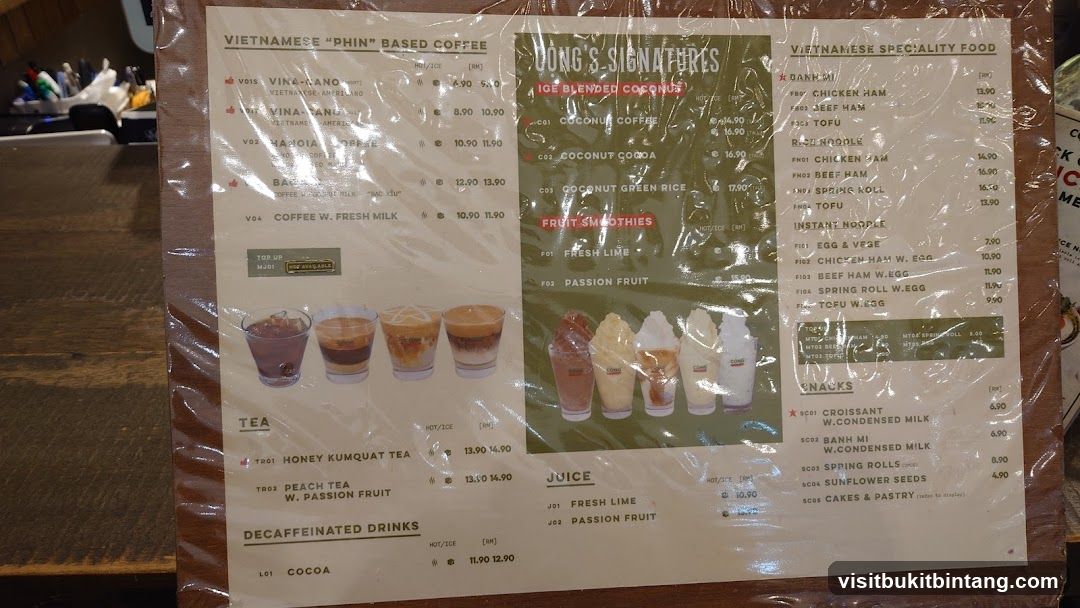 Dong's Menu