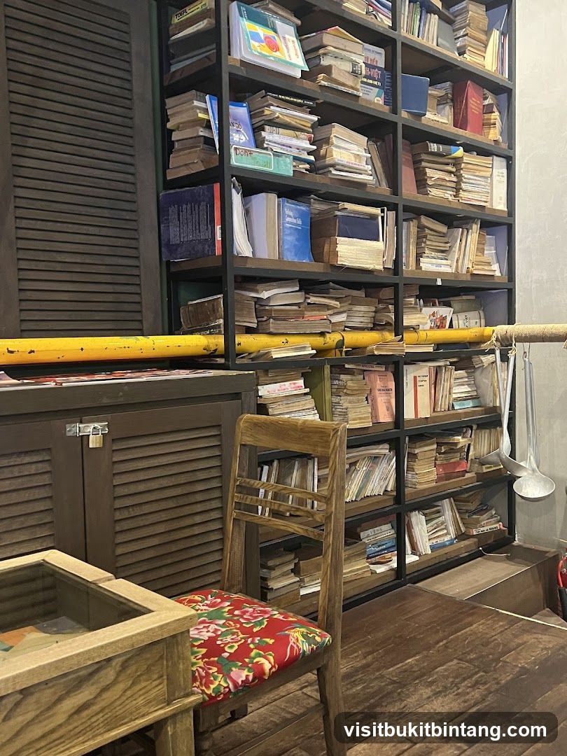Bookshelf with chair