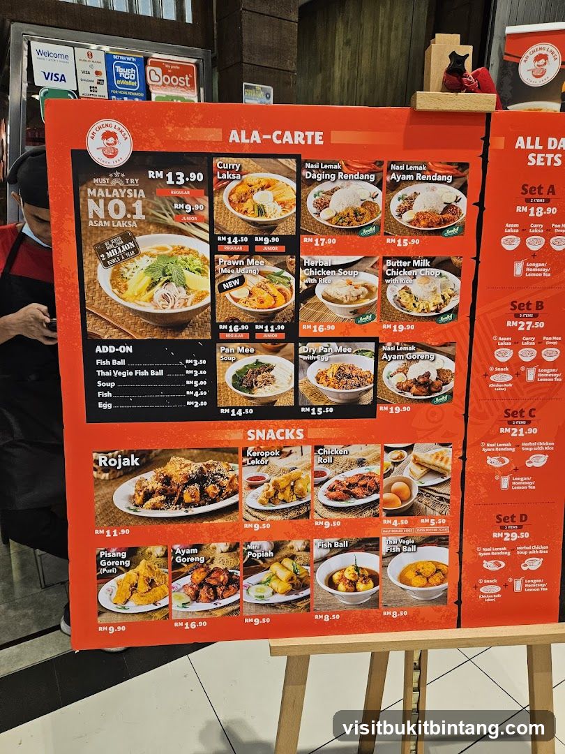 Ah Cheng Laksa Menu