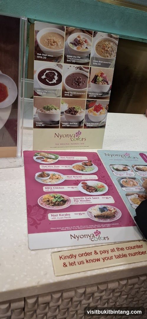 Nyonya Colors Menu