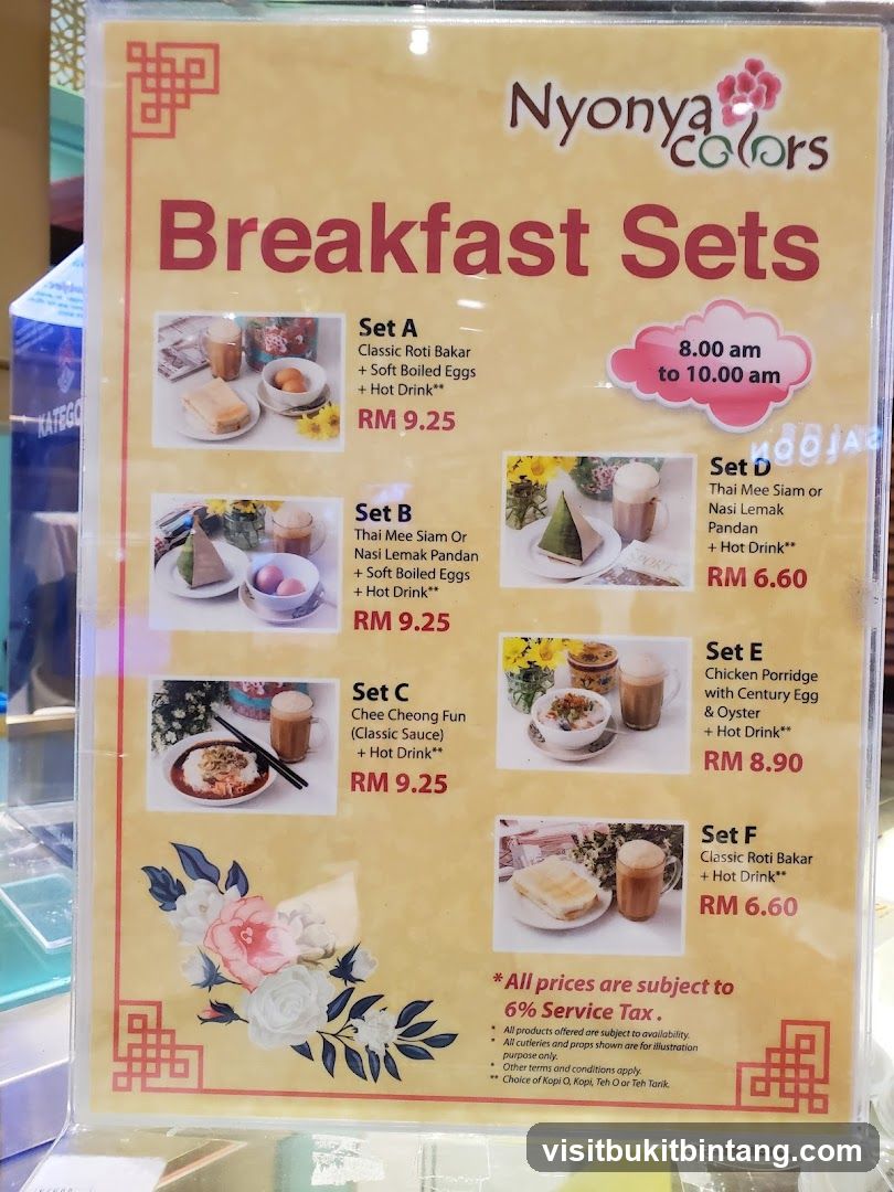 Nyonyadors Breakfast Sets
