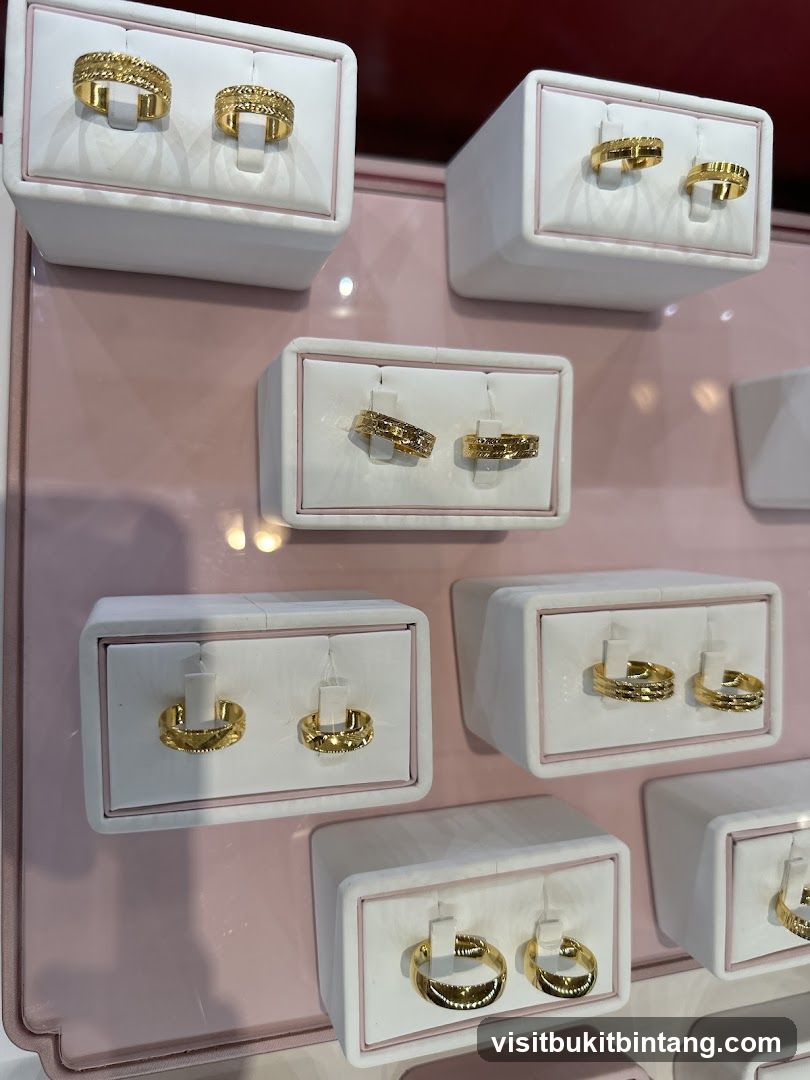 Gold Rings Display
