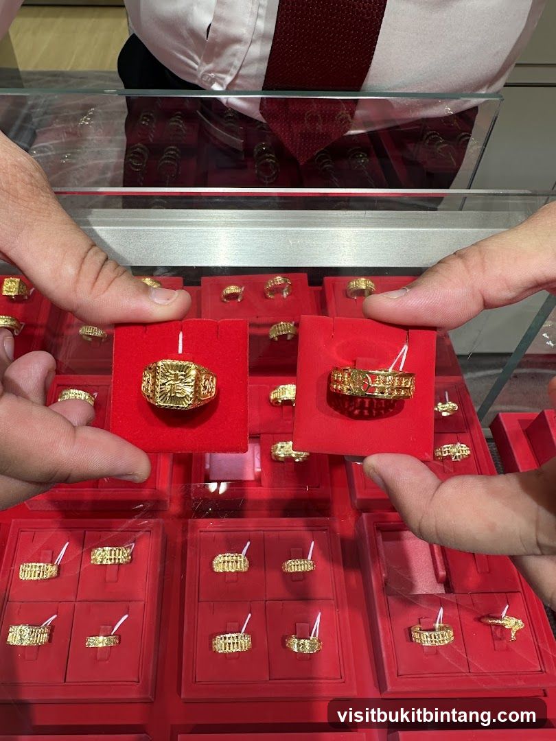 Gold Rings Display