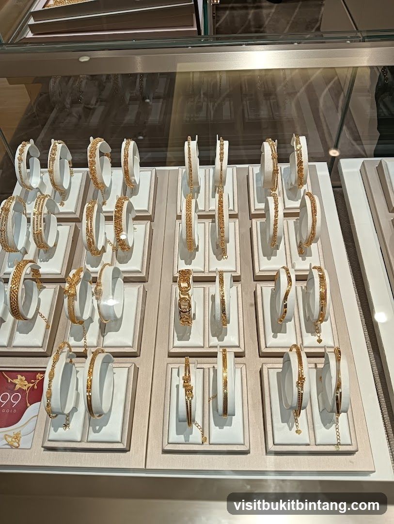Gold Bracelets Display