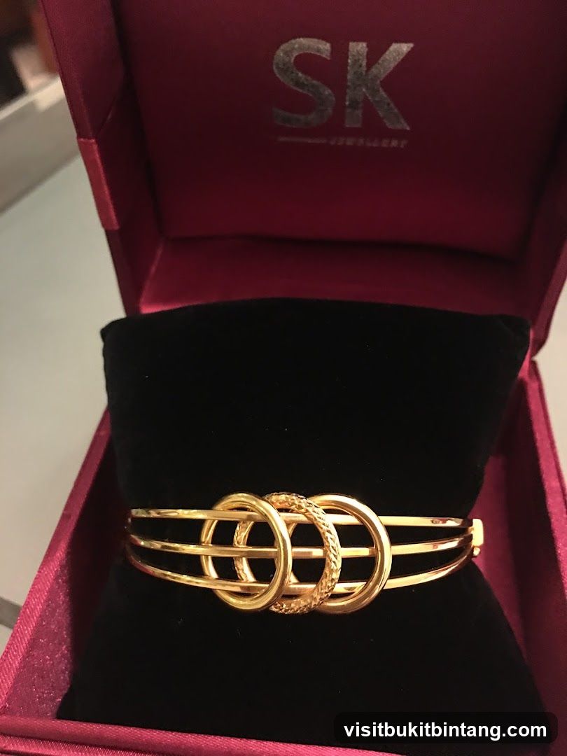 Gold Bracelet in Jewelry Box