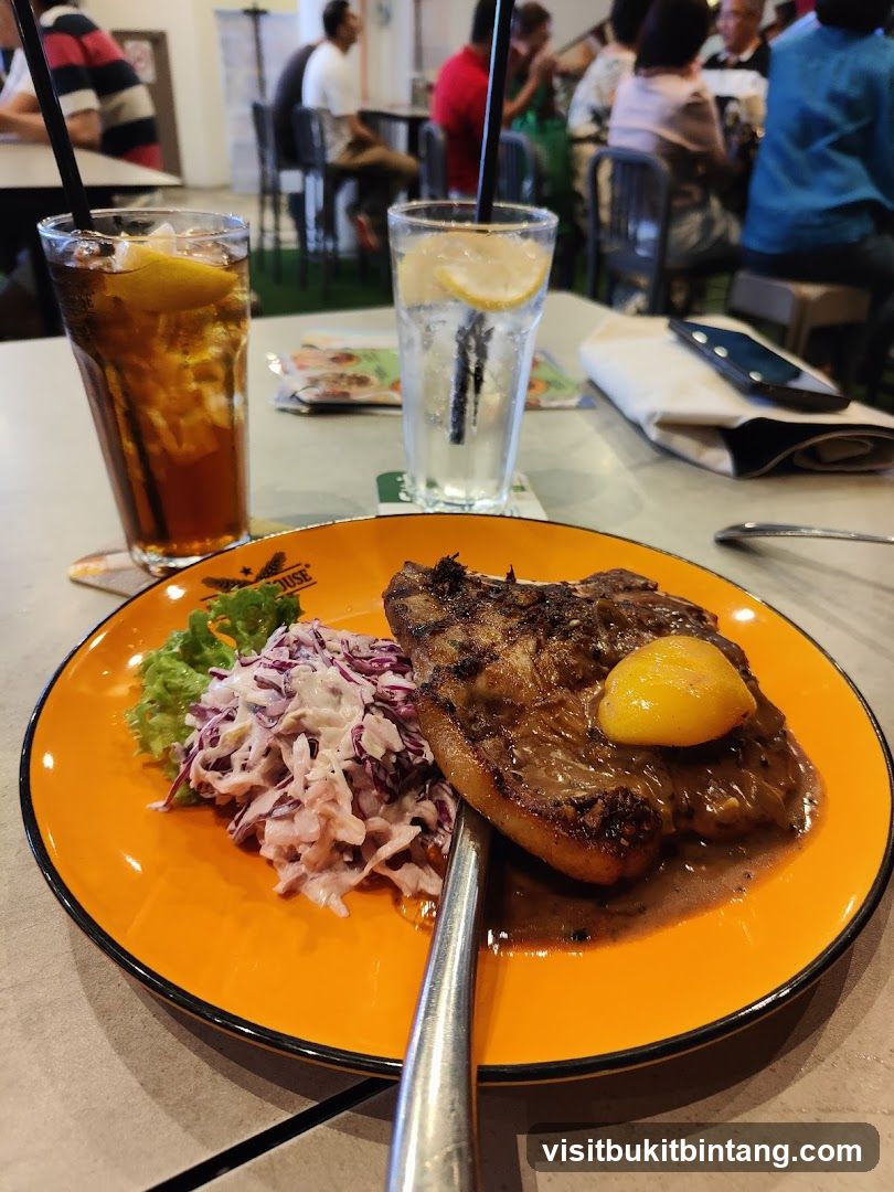 Steak Dinner with Drinks