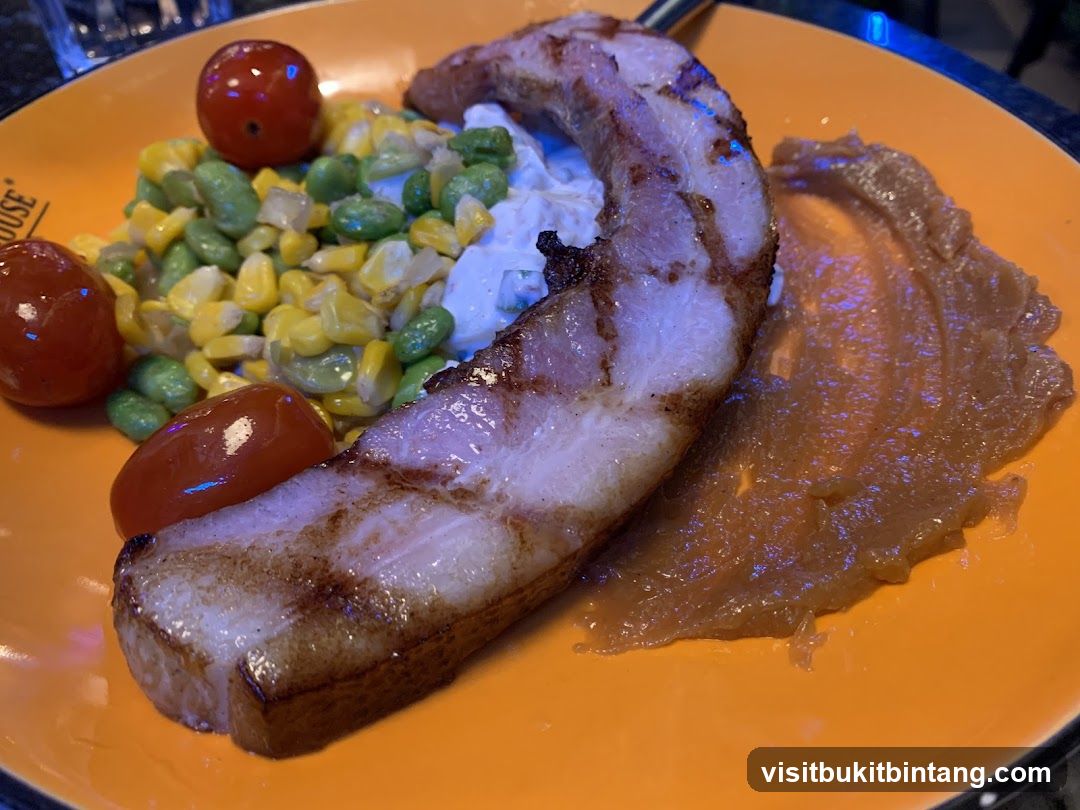 Pork Belly with Corn and Edamame Salad