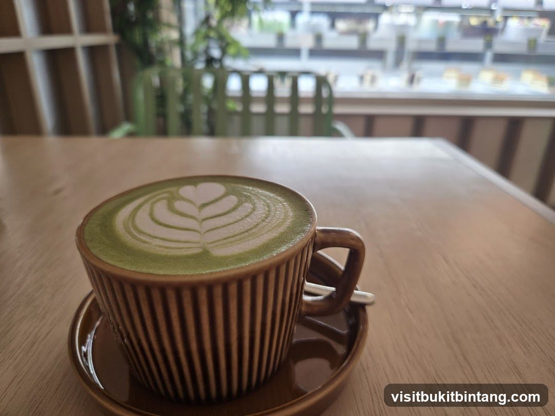 Matcha Latte with Latte Art