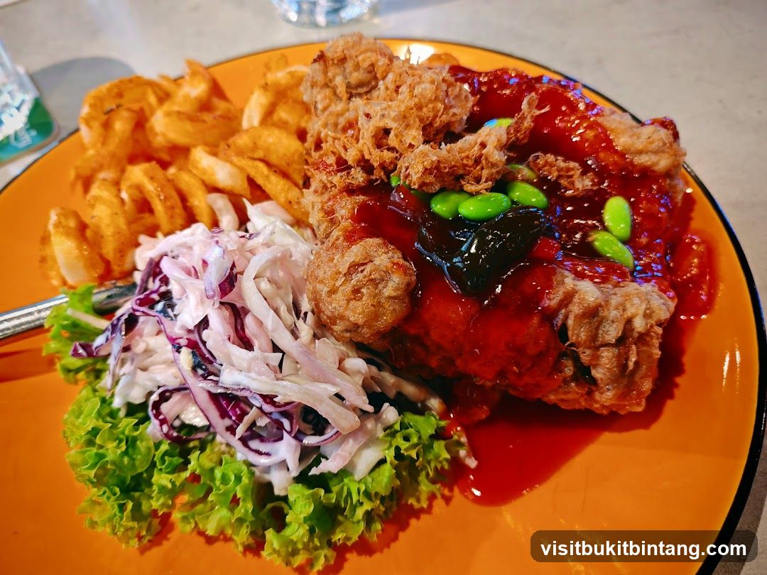 Fried Chicken Dish with Sides