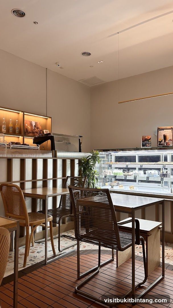 Cafe Interior with Display Case