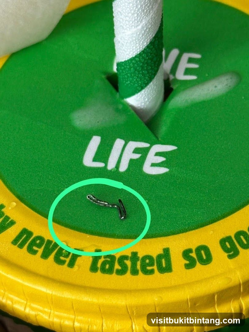 Cup Lid with Foreign Object