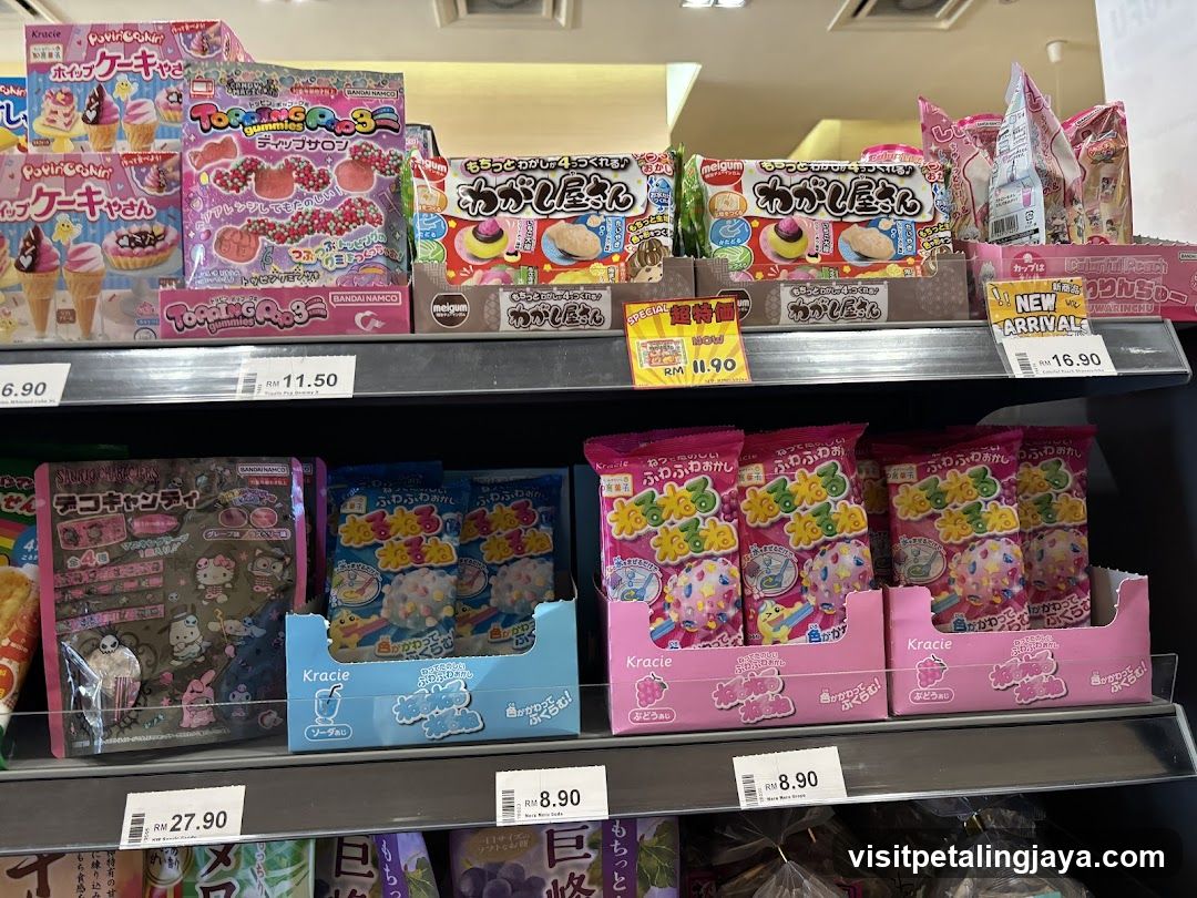 Japanese Snack Shelf Display