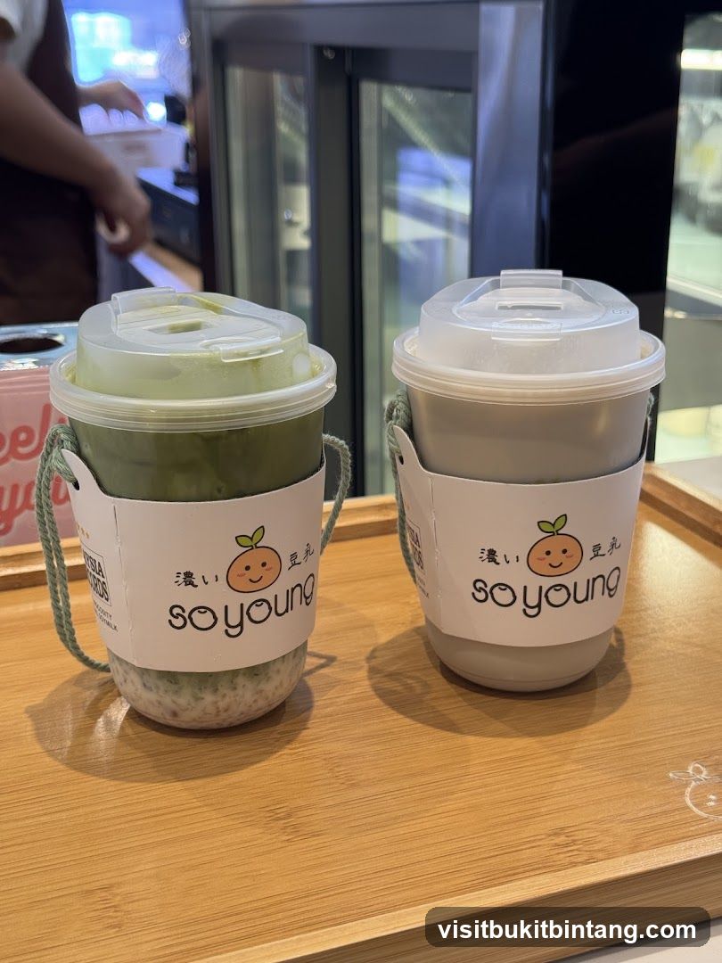 Two drinks on a tray