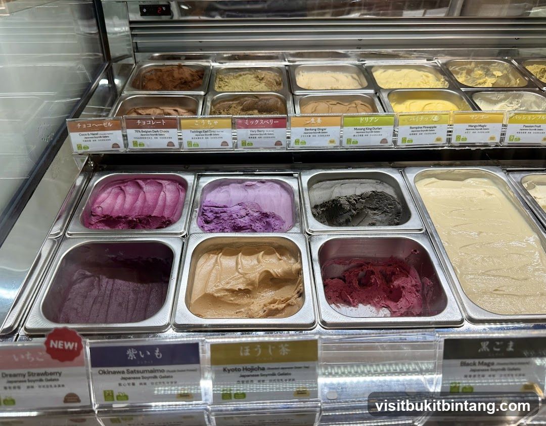 Assortment of Gelato Flavors