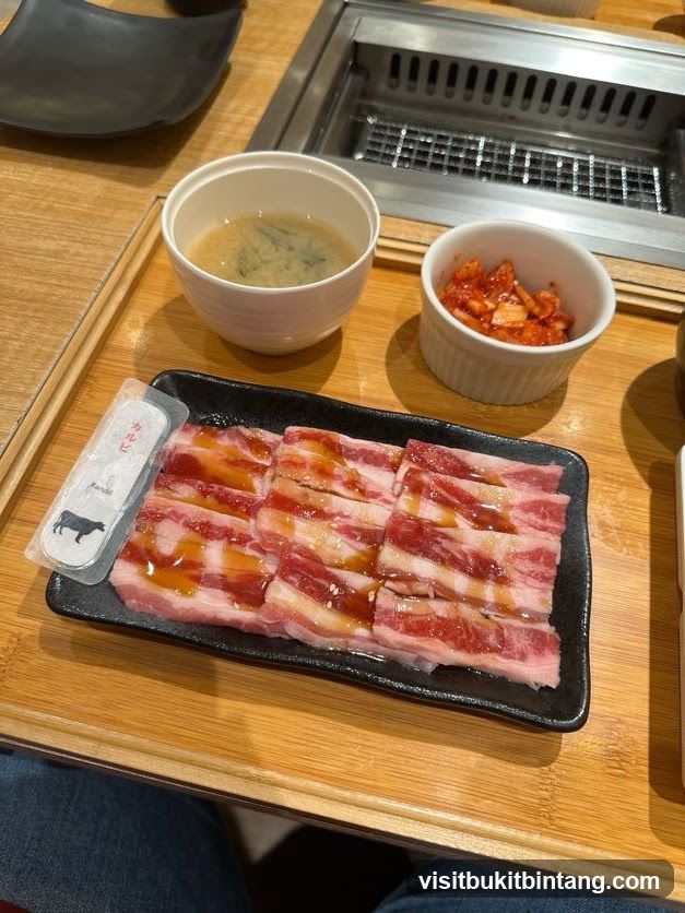 Marinated Beef Slices with Sides