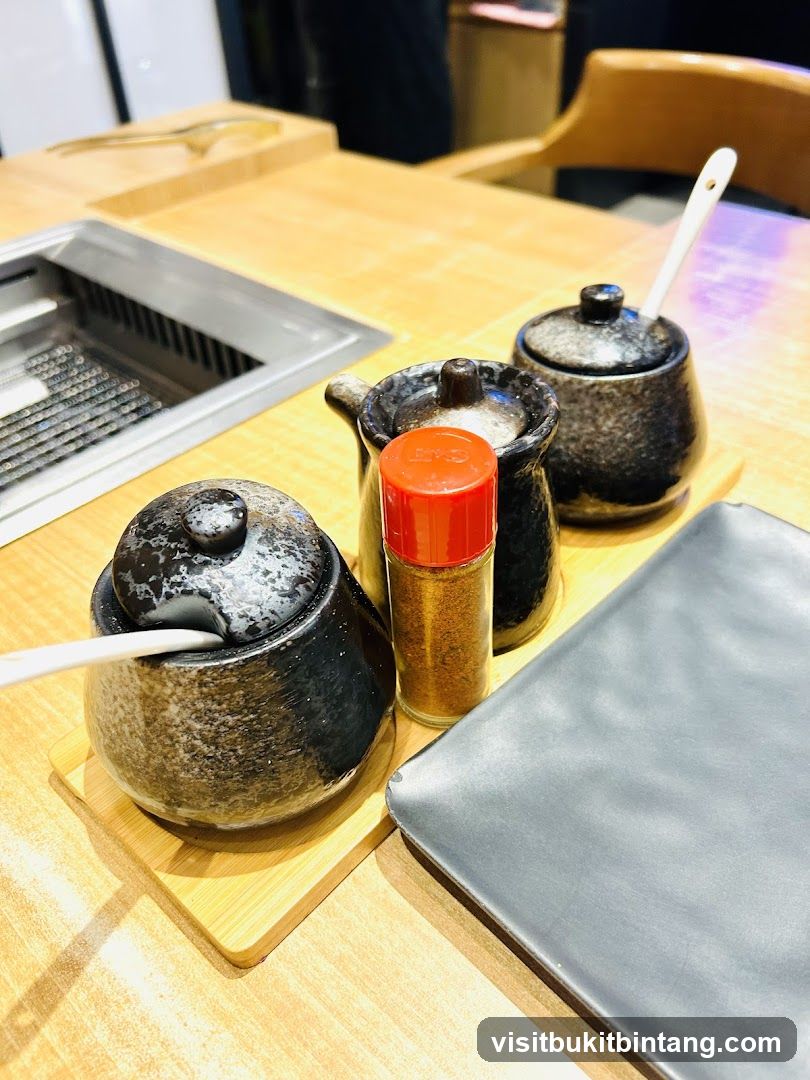 Table Setting with Condiments