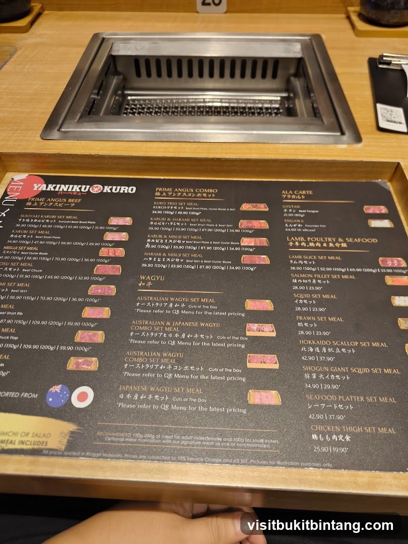 YAKINIKU KURO MENU