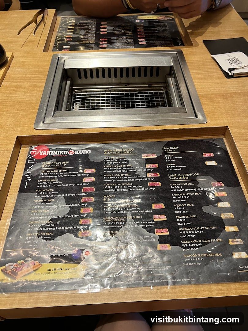 YAKINIKU KURO MENU