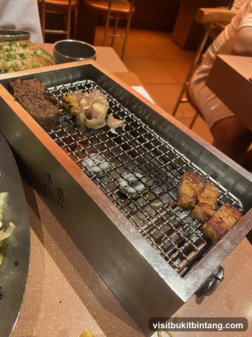 Grilling Meat and Garlic