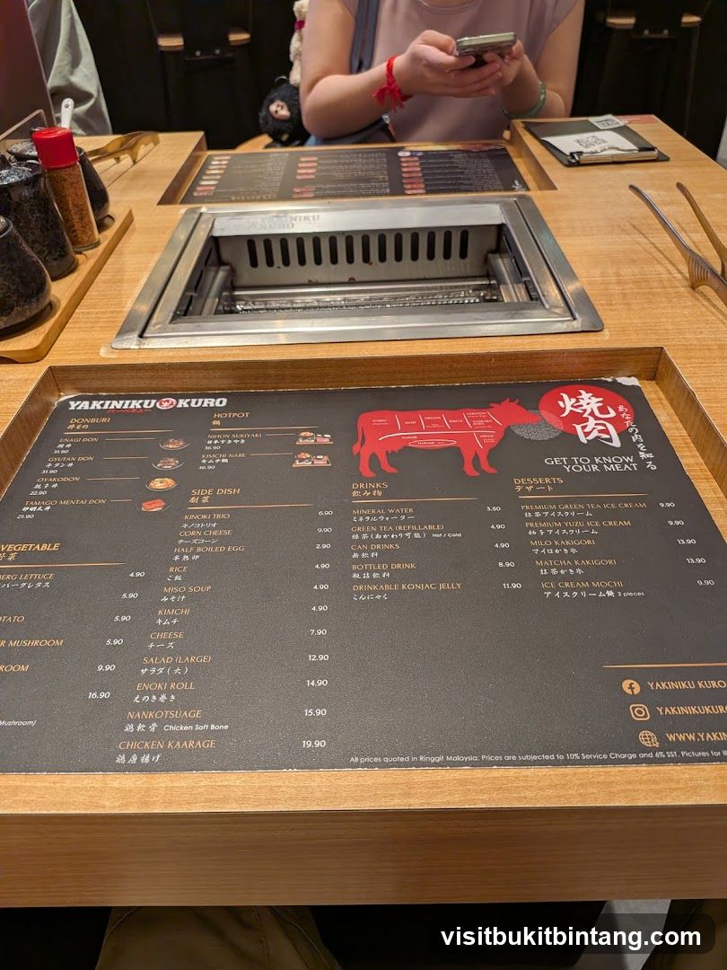 YAKINIKU KURO Menu