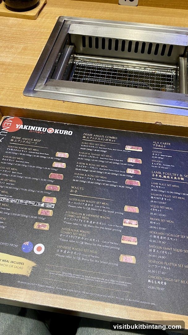 YAKINIKU KURO Menu