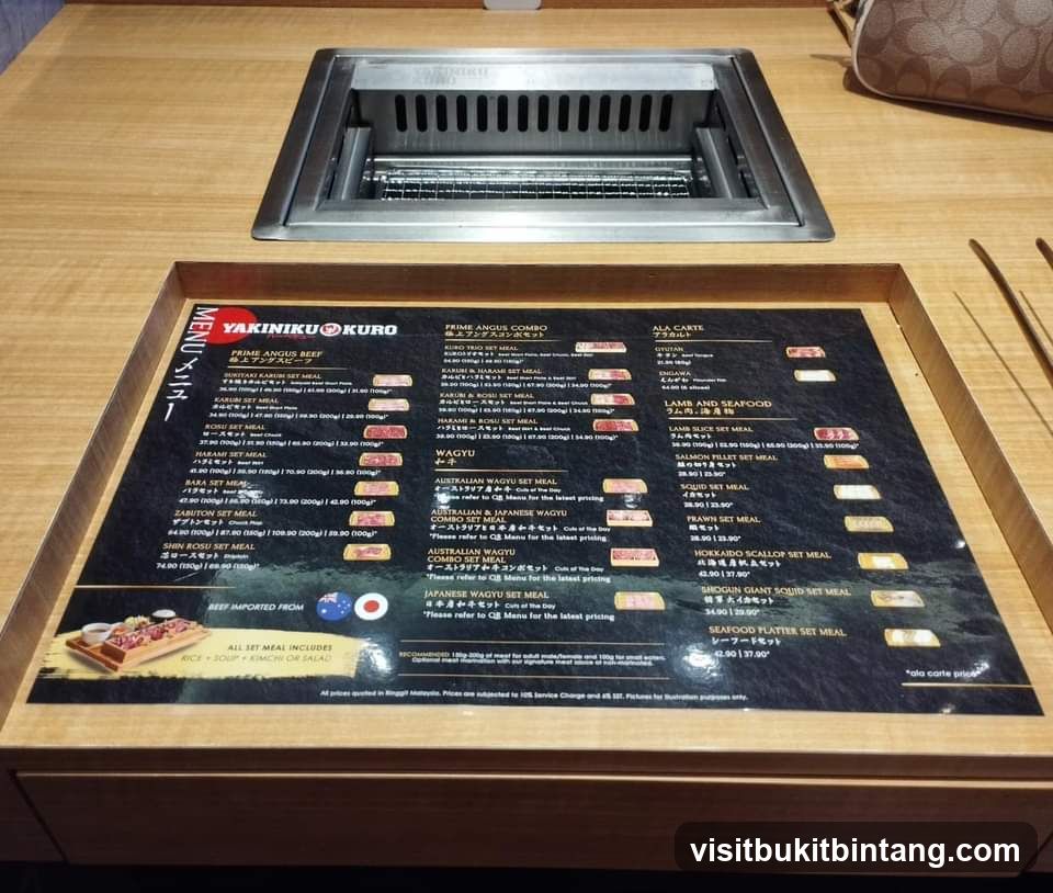 YAKINIKU KURO Menu