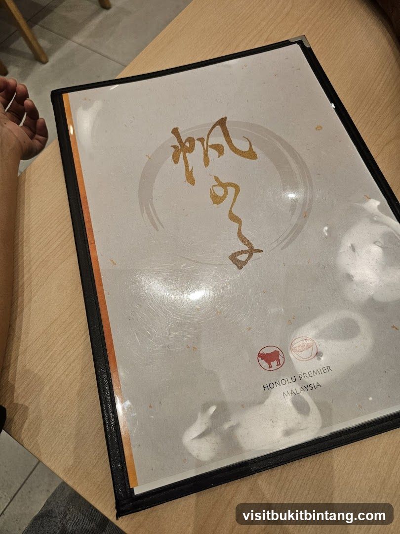 Honolu Premier Malaysia Menu