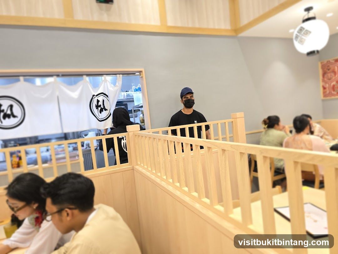 Restaurant Interior with Staff and Diners