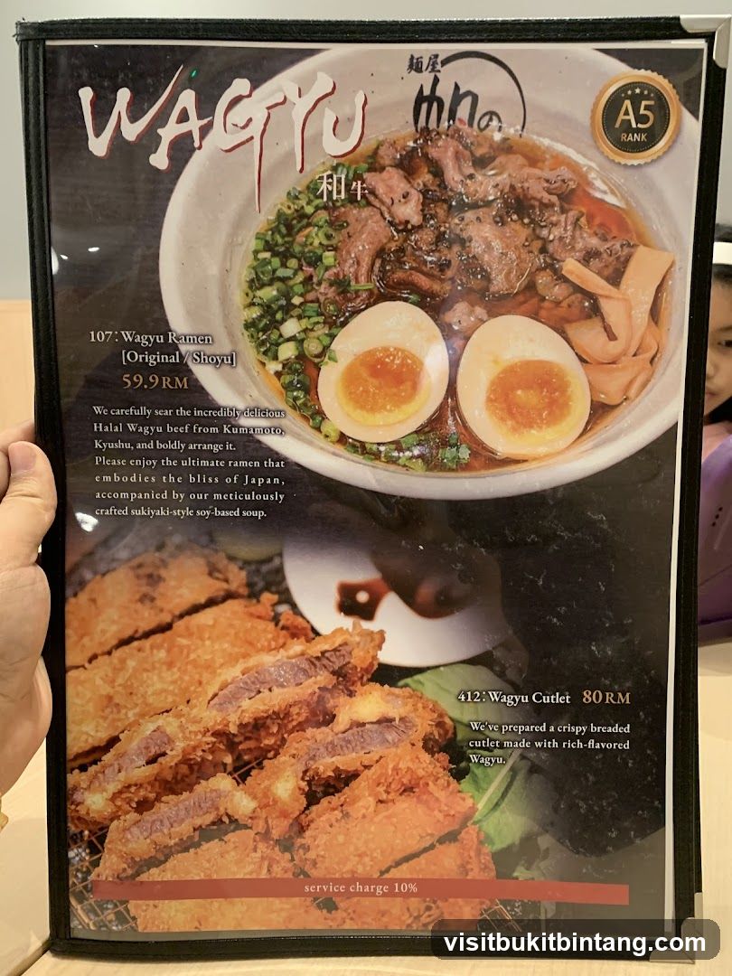 Wagyu Menu