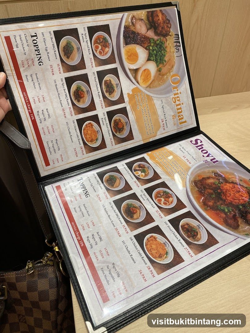 Ramen Menu