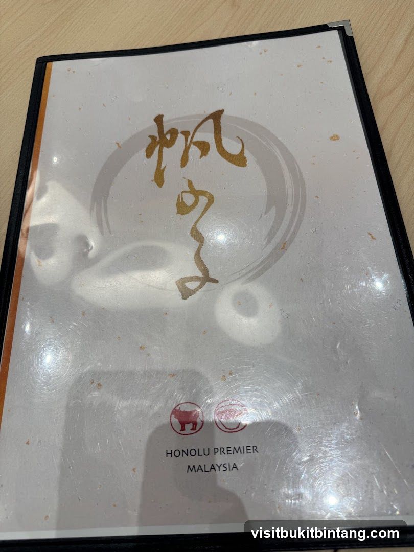 Honolulu Premier Malaysia Menu