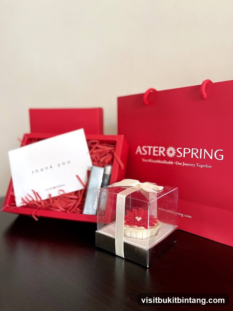 Gift Box with Cupcake and Skincare Products