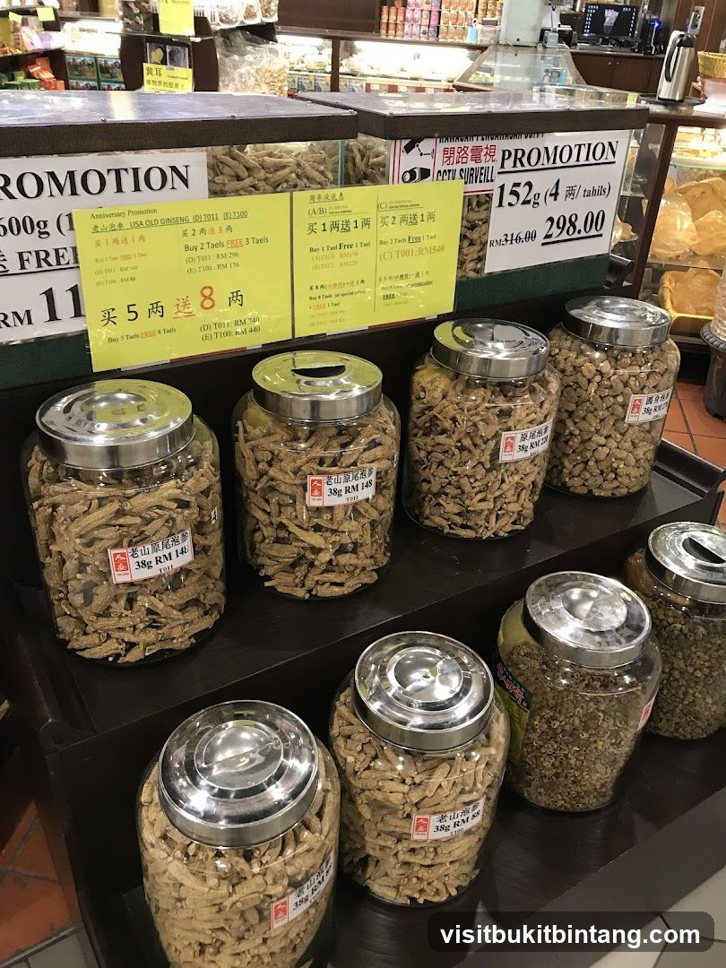 Promotional Display of Ginseng Products