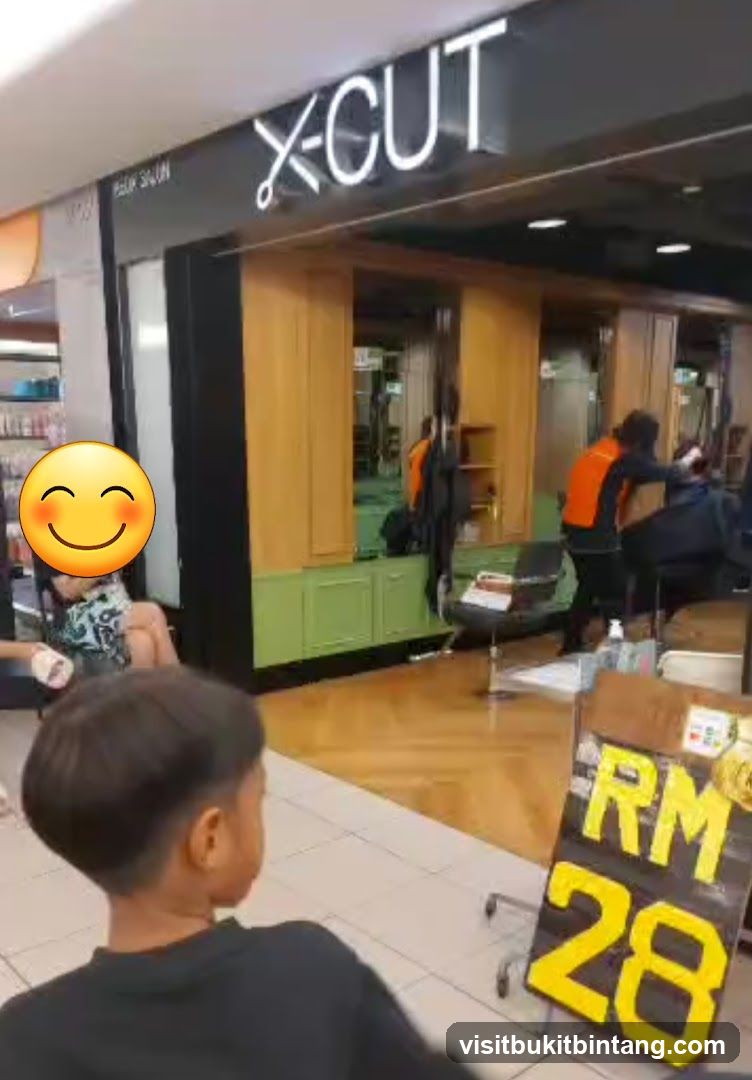 Hair Salon Interior with Pricing Sign