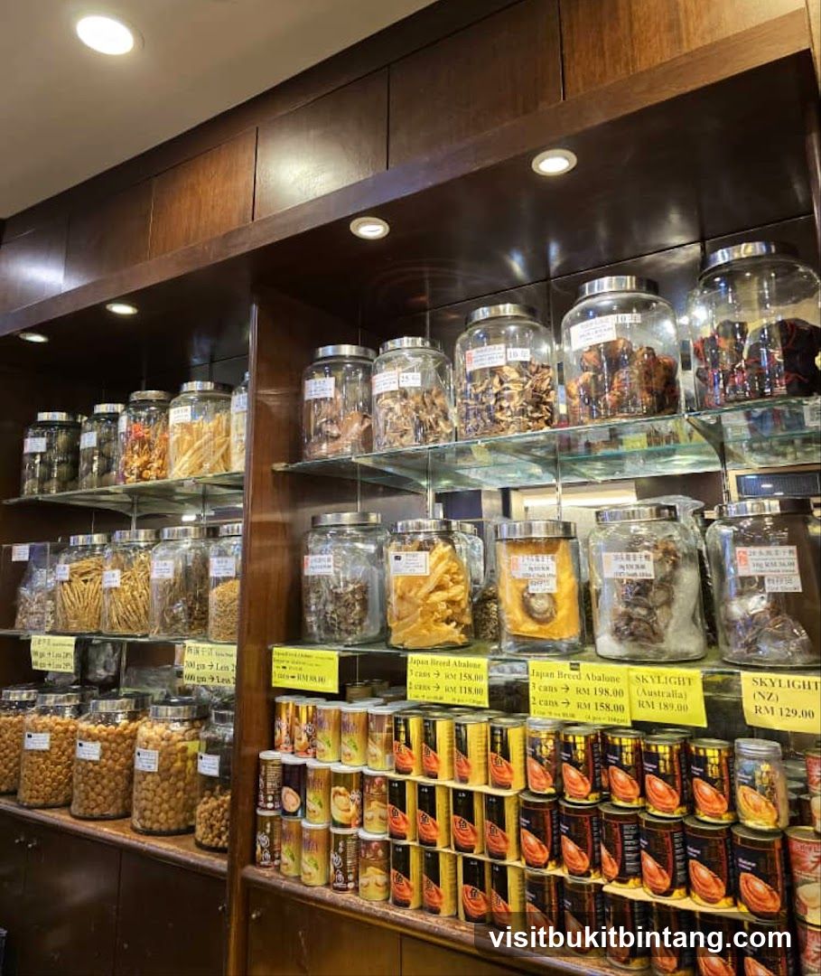 Dried Goods and Canned Abalone Display