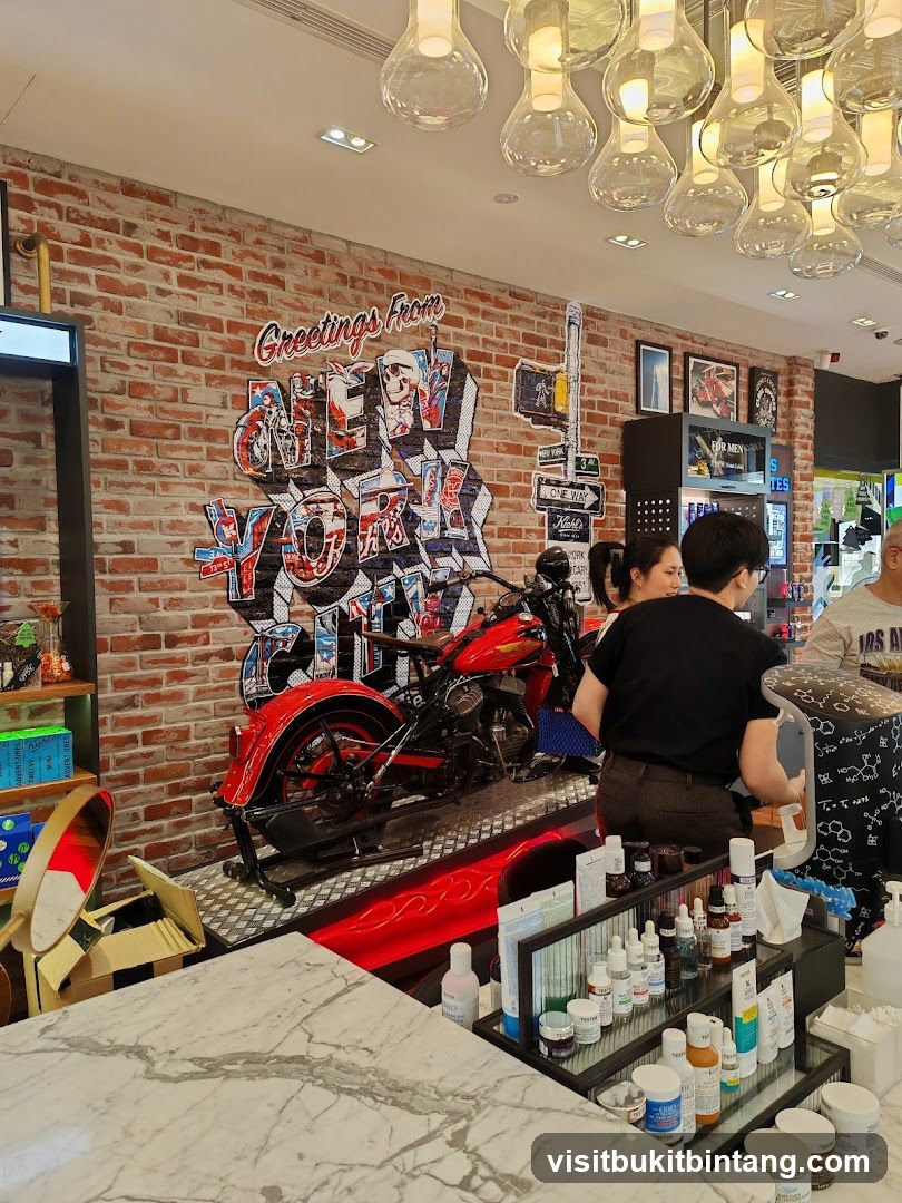 New York Themed Display with Motorcycle
