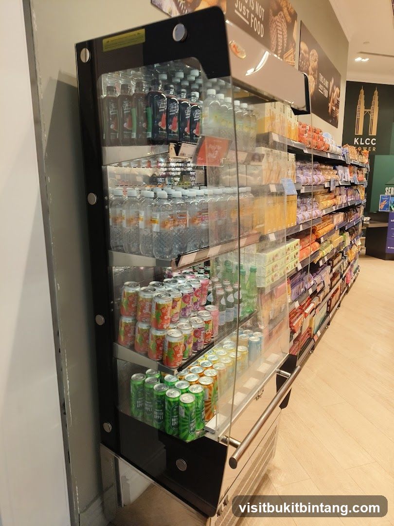 Refrigerated Display Case with Beverages