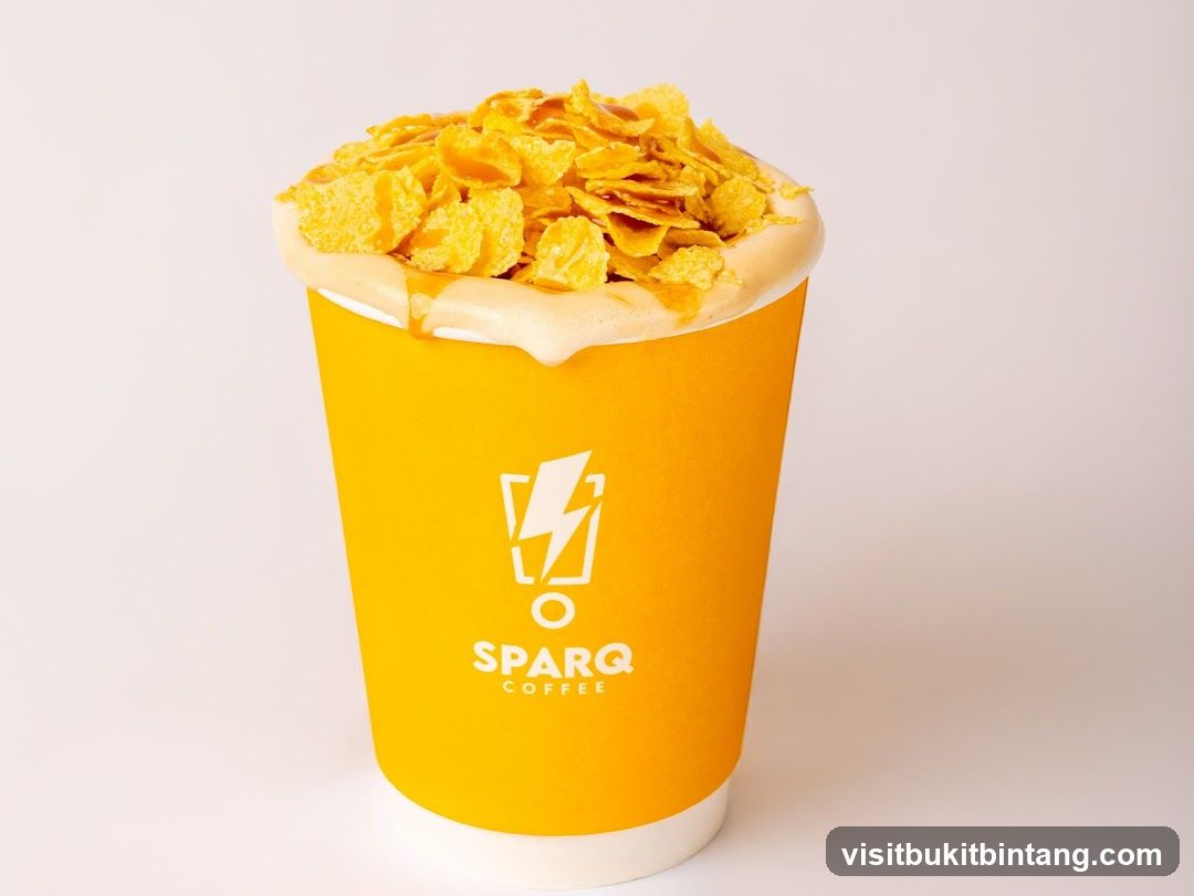 Coffee Drink with Corn Flakes