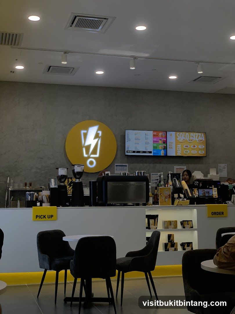 Cafe Interior with Menu and Seating