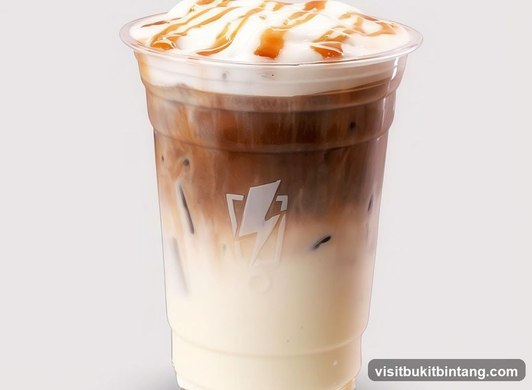 Iced Coffee with Caramel Drizzle
