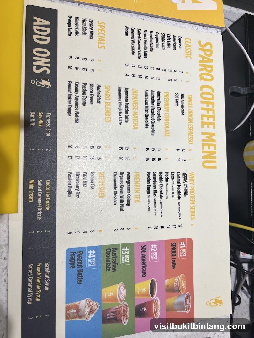 SPARQ COFFEE MENU