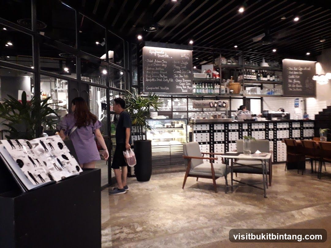 Cafe Interior with Seating and Counter