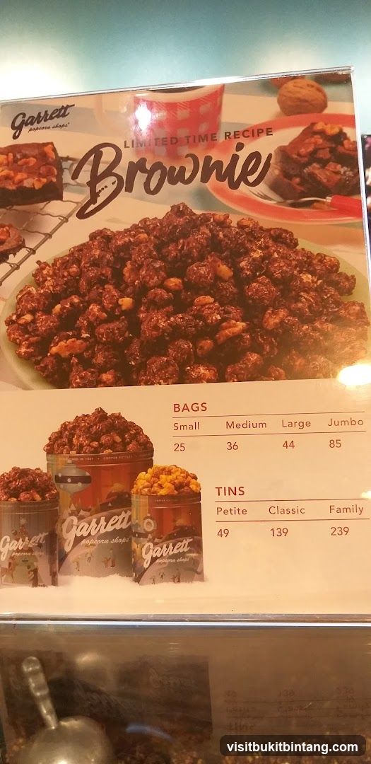 Garrett Popcorn Shops Menu
