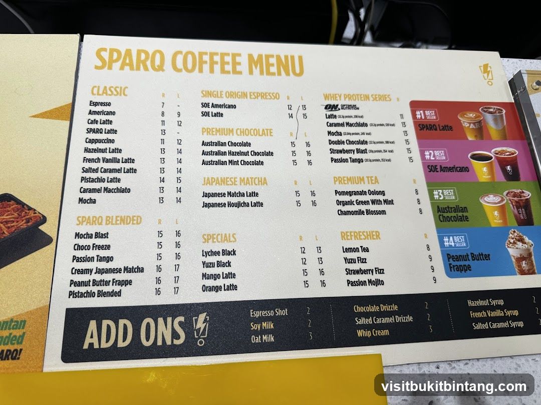 SPARQ COFFEE MENU