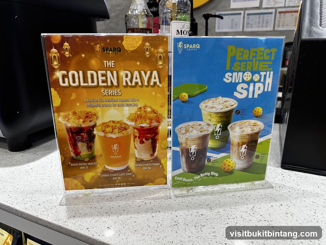 Sparq Coffee Menu Displays