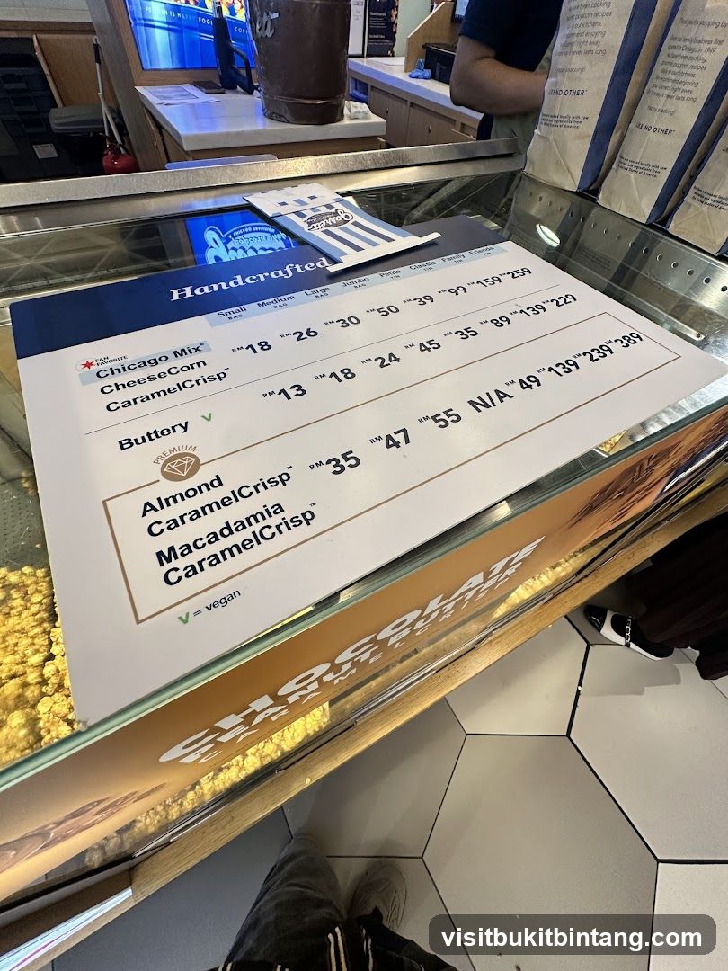 Handcrafted Popcorn Menu