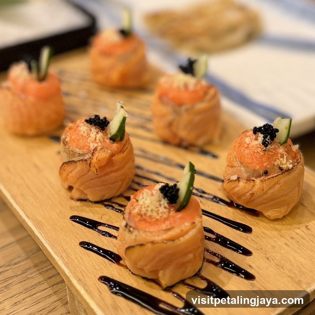 Sushi Platter with Salmon and Caviar