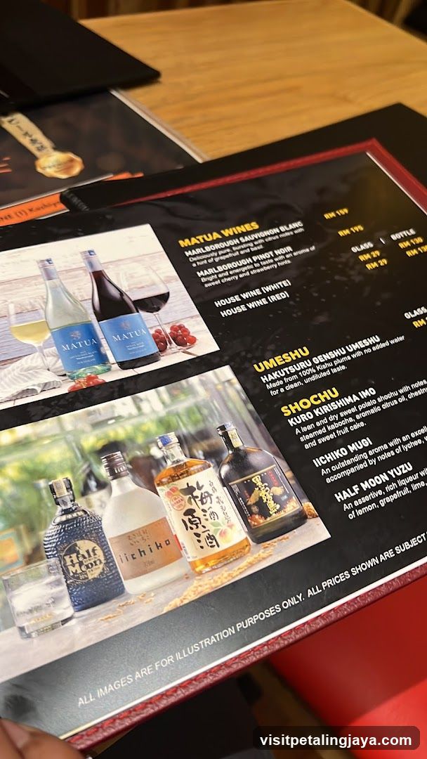 Wine and Sake Menu