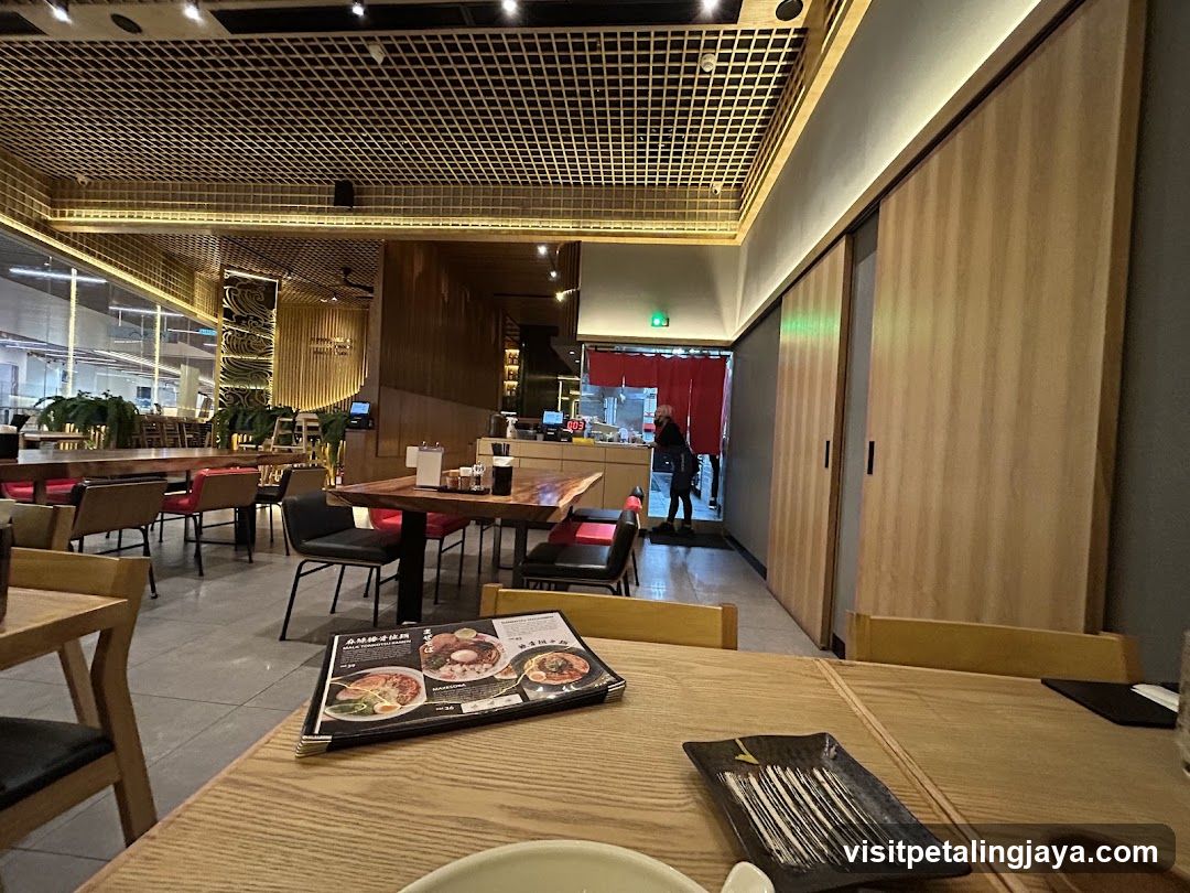 Restaurant Interior with Menu and Table Setting